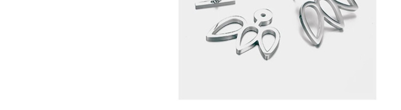 Fashion Steel Color Stainless Steel Flower Earrings,Earrings