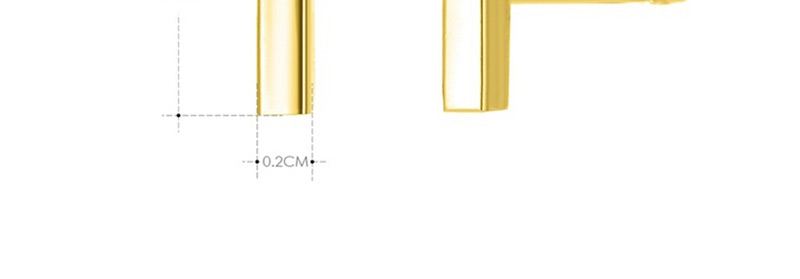 Fashion Gold Stainless Steel Geometric Earrings,Earrings