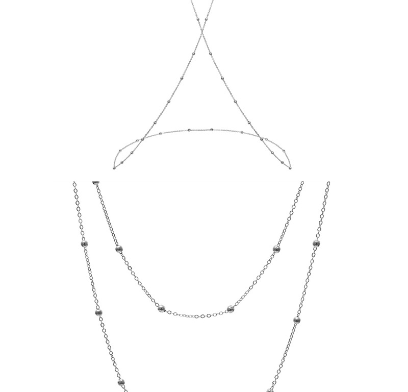 Fashion Gold 8-word Copper Bead Chain Body Chain,Body Piercing Jewelry
