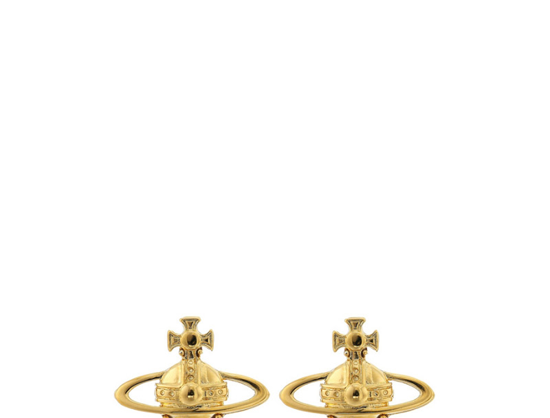 Fashion Round Gold Alloy Drop Oil Stud Earrings,Stud Earrings
