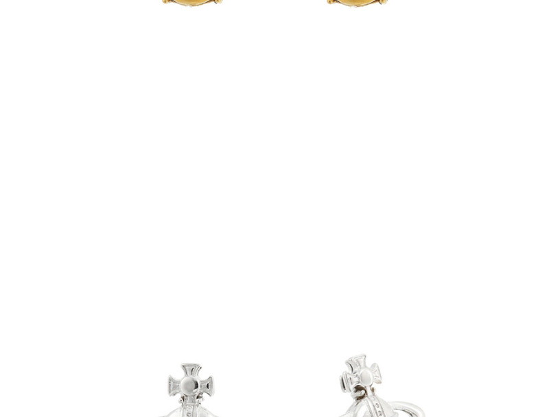 Fashion Round Gold Alloy Drop Oil Stud Earrings,Stud Earrings