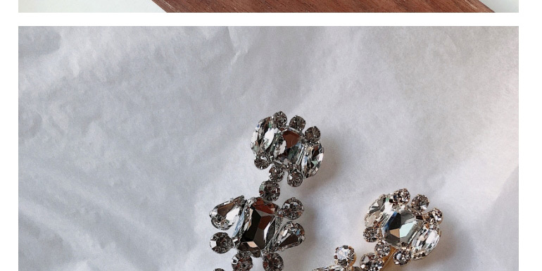Fashion Silver Gemstone-studded Hair Clip,Hairpins