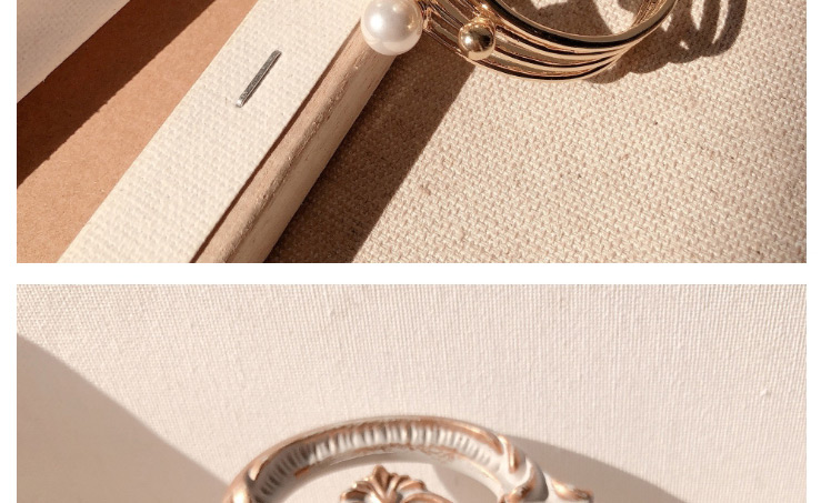 Fashion Ring Gold Multi-layer Pearl Ring,Fashion Rings