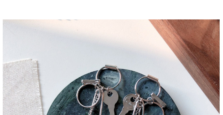 Fashion Silver Key Lock Earrings,Drop Earrings