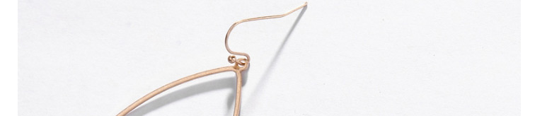 Fashion Gold Copper Wire Fan-shaped Hollow Drop Ear Studs,Drop Earrings