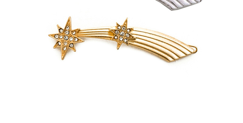 Fashion Silver Curved Star Hairpin,Hairpins