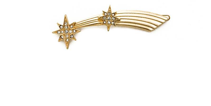 Fashion Gold Curved Star Hairpin,Hairpins