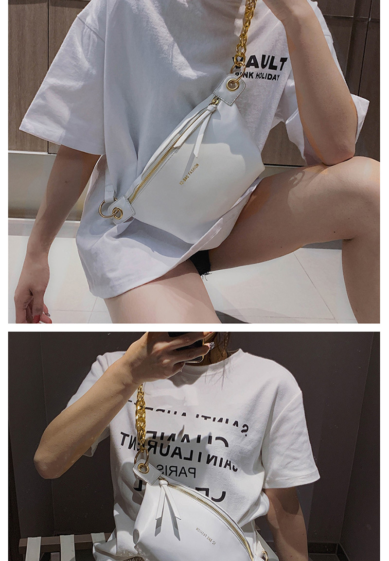 Fashion Creamy-white Letter Chain Shoulder Messenger Bag,Shoulder bags