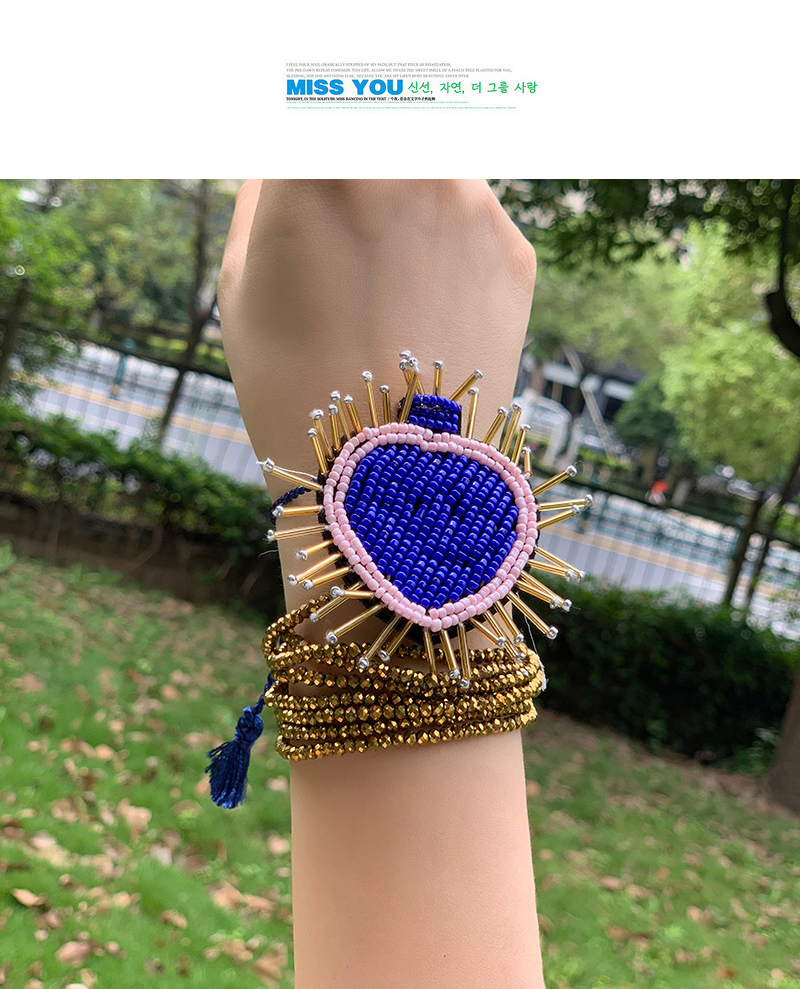 Fashion Color Beizhu Embroidered Diamond Mouth Adjustable Tassel Bracelet,Beaded Bracelet