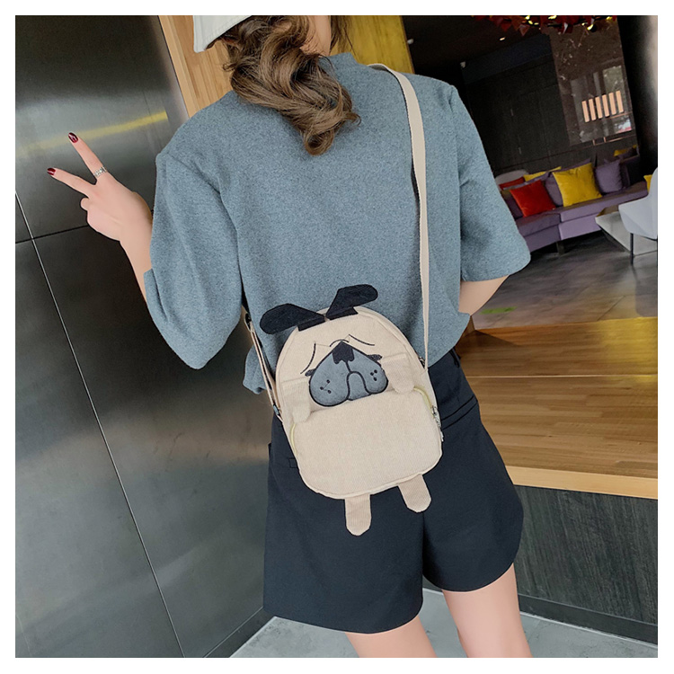 Fashion Gray Puppy Shoulder Messenger Bag,Shoulder bags