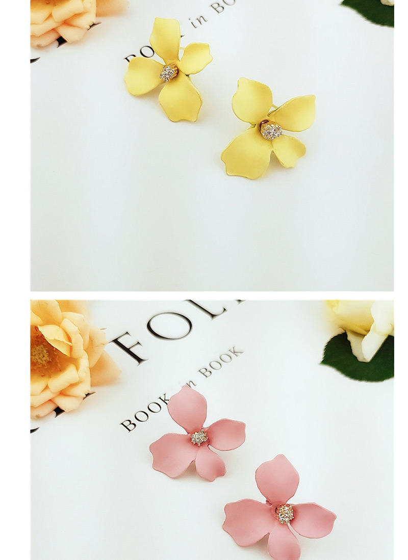 Fashion Yellow Flower Earrings,Stud Earrings