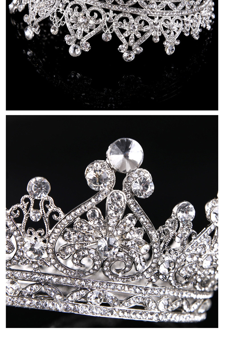 Fashion Gold Alloy Diamond Love Crown,Hairpins