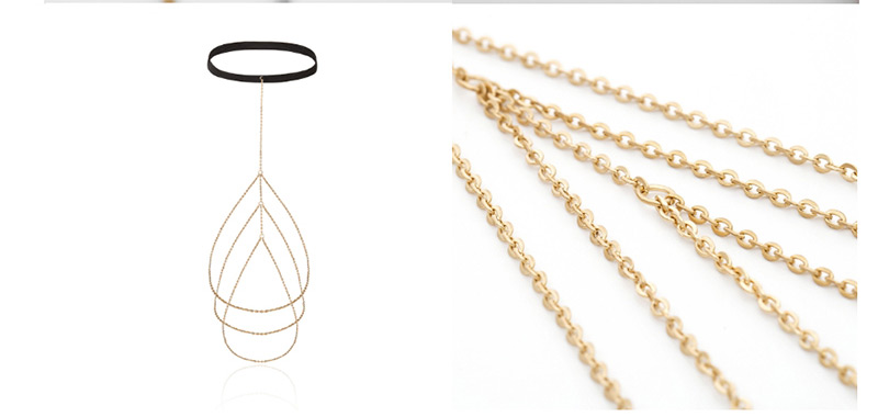Fashion White K Three Layers Tassel Chain Thigh Chain,Body Piercing Jewelry