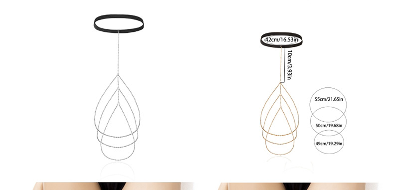 Fashion Golden Double Layer Tassel Chain Thigh Chain,Body Piercing Jewelry