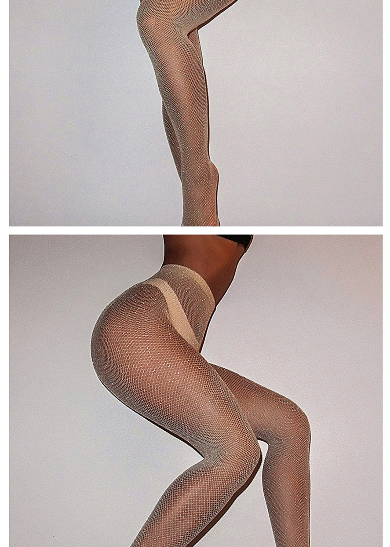 Fashion Caramel Ribbon Drill Perspective High-strength Stockings With Drill,Fashion Stockings