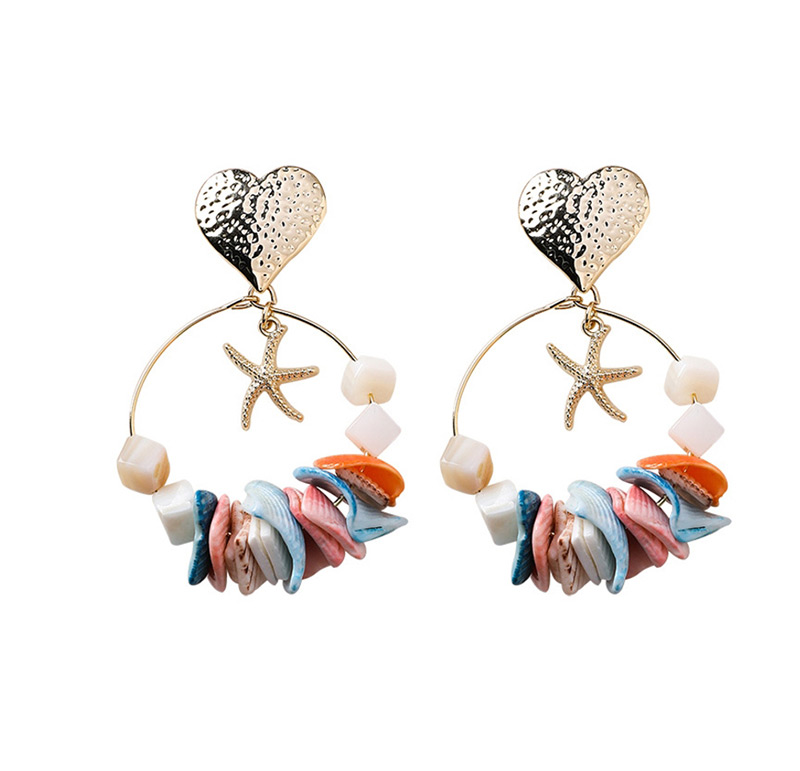 Fashion Love  Silver Needle Irregular Shell String Earrings,Drop Earrings