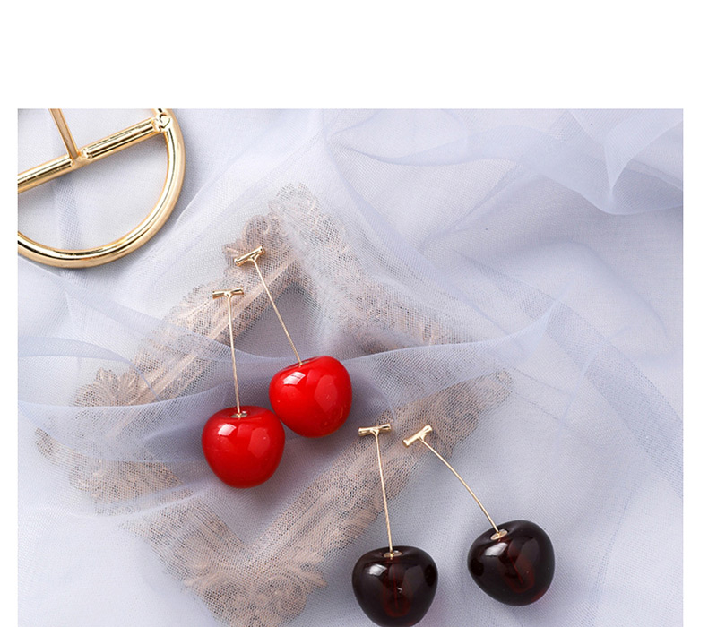 Fashion Red Wine Cherry Earrings,Drop Earrings