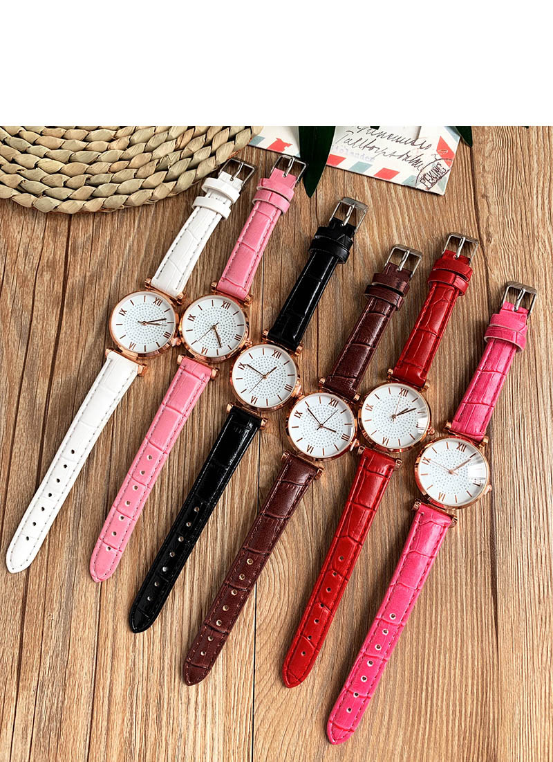 Fashion Pink Alloy Pu Electronic Watch,Ladies Watches