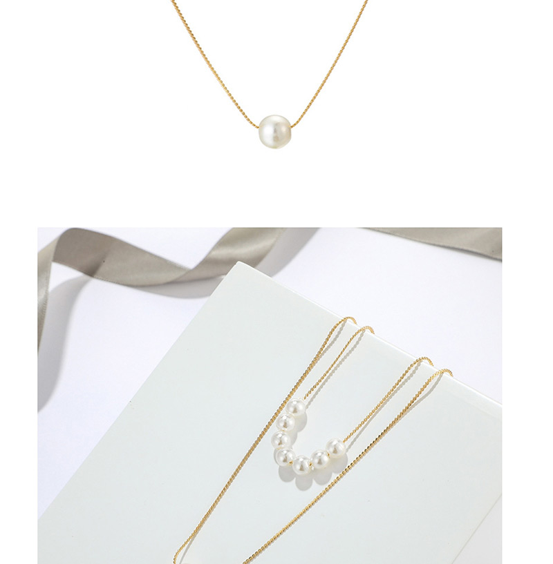Fashion Gold Knotted Chain Pearl Double Layer Alloy Necklace,Multi Strand Necklaces