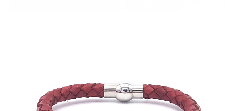 Fashion Color Beizhu Stainless Steel Leather Braided Bracelet,Bracelets