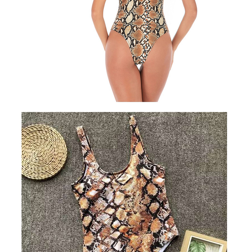Fashion Snake Snake Skin One-piece Swimsuit,One Pieces