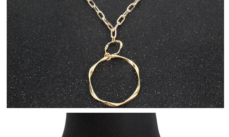 Fashion Gold Circle Alloy Necklace,Pendants