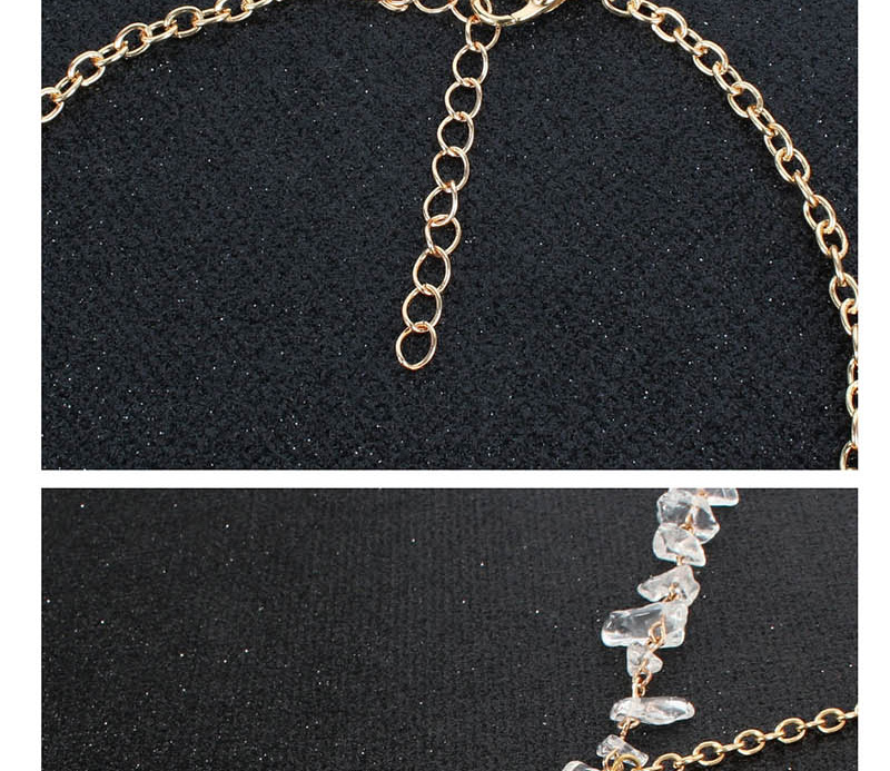 Fashion Gold Single Layer Gravel Pearl Drop Necklace,Multi Strand Necklaces