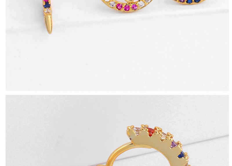 Fashion Ear Ring Gold Zircon Eye Earrings,Earrings