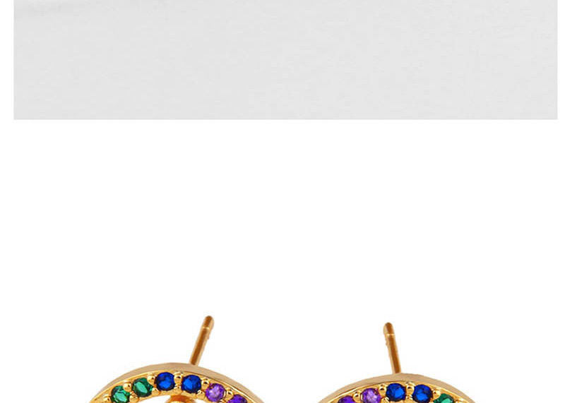 Fashion Ear Ring Gold Zircon Eye Earrings,Earrings
