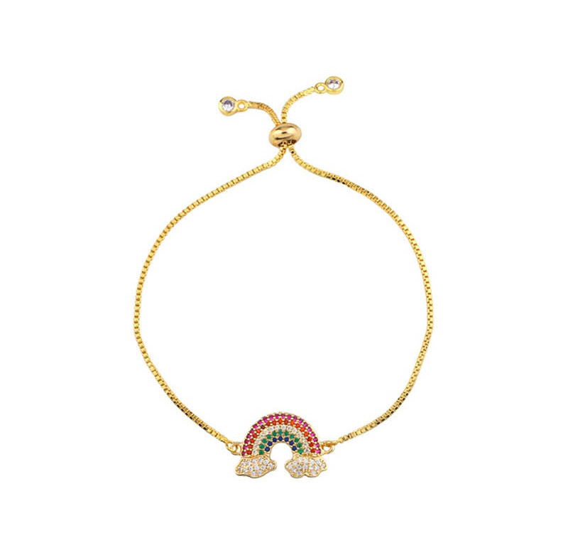 Fashion Rainbow Necklace Gold Zircon Necklace,Necklaces