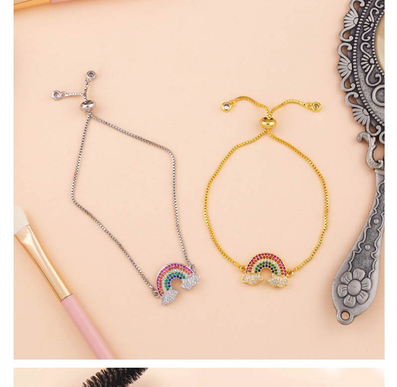 Fashion Rainbow Bracelet Silver Zircon Necklace,Necklaces