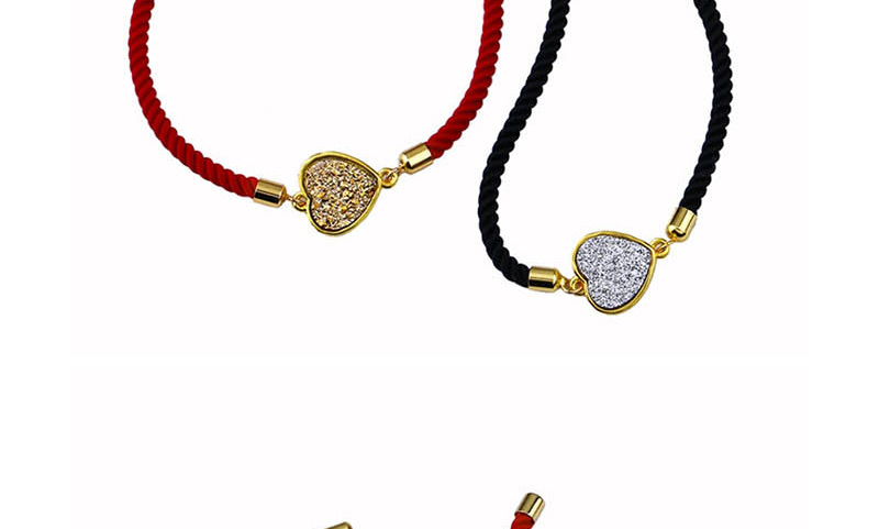 Fashion Red Rope Milky White Love Adjustable Drawstring Bracelet,Fashion Bracelets