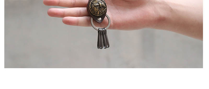 Fashion Bronze Horse To Success Metal Leather Keychain,Fashion Keychain