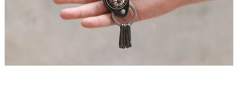 Fashion Turquoise Cowhide Alloy Letter Jewel Inlaid Keychain,Fashion Keychain