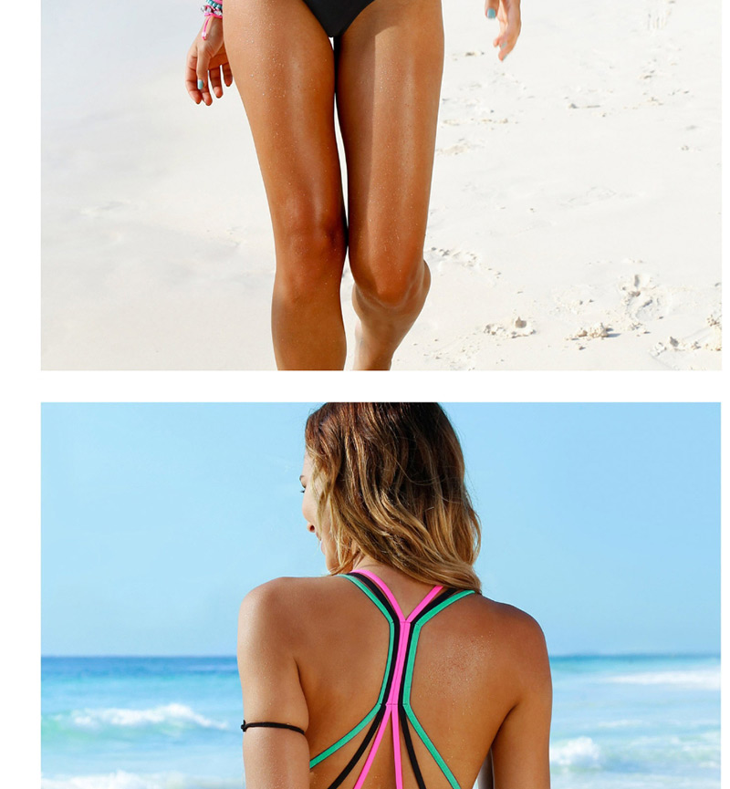 Fashion Armygreen Color Rope One-piece Swimsuit,One Pieces