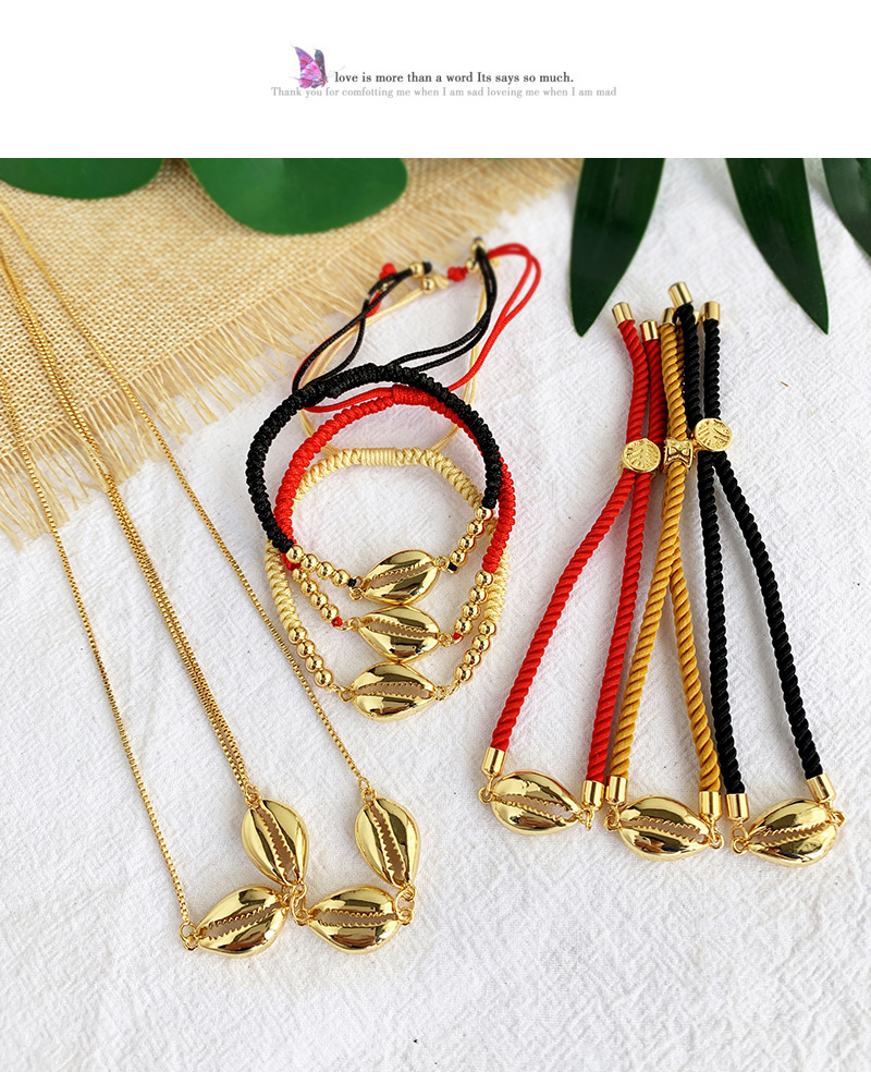 Fashion Red Copper Rope Shell Bracelet,Bracelets