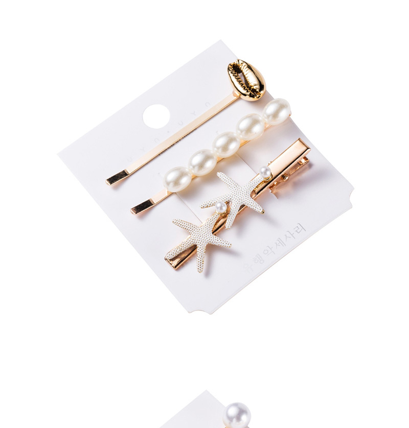Fashion Gold Shell Hair Clip 3 Piece Set,Hairpins