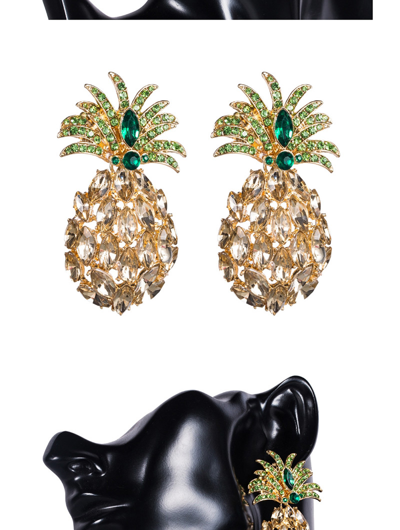 Fashion Ab Color Diamond-encrusted Fruit Earrings,Stud Earrings