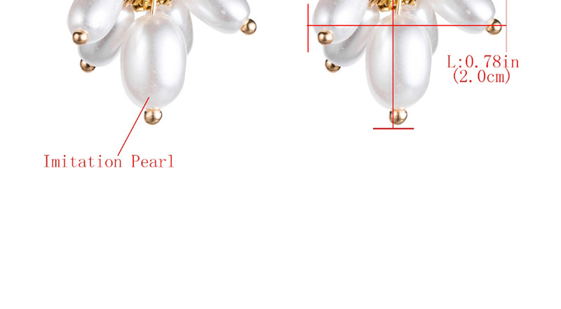 Fashion White Multi-layer Imitation Pearl Flower Cluster Earrings,Drop Earrings