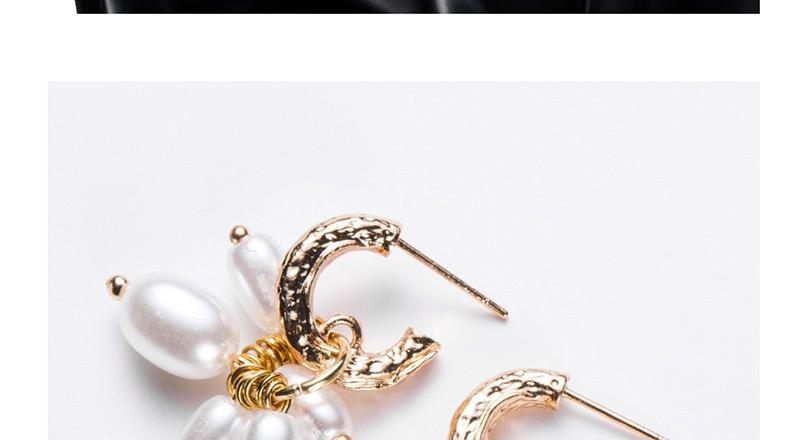 Fashion White Multi-layer Imitation Pearl Flower Cluster Earrings,Drop Earrings