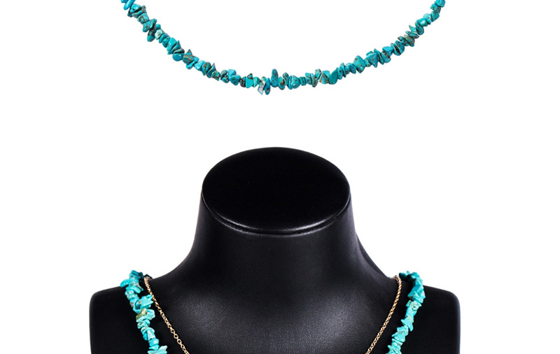 Fashion Song Shiqing Multi-layer Turquoise Necklace,Multi Strand Necklaces