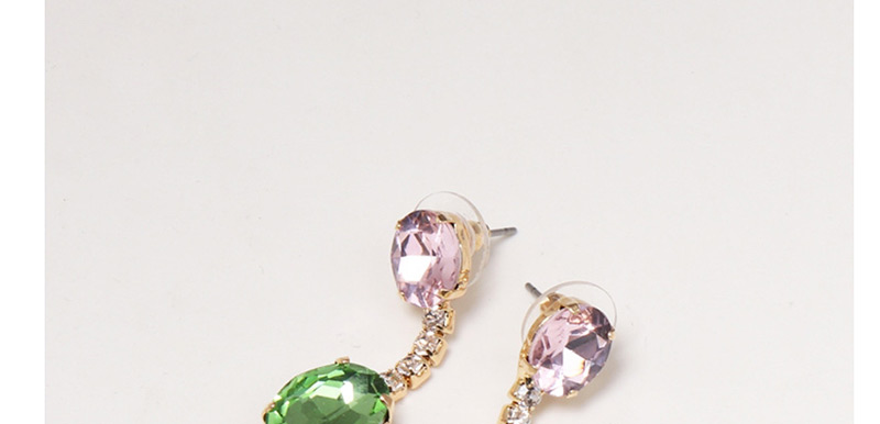Fashion Color Diamond-shaped Geometric Drop Earrings,Drop Earrings