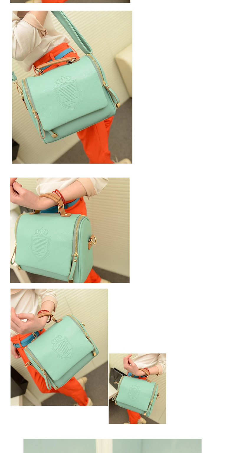 Fashion Green Double Pull Crown Shoulder Bag Shoulder Bag,Handbags