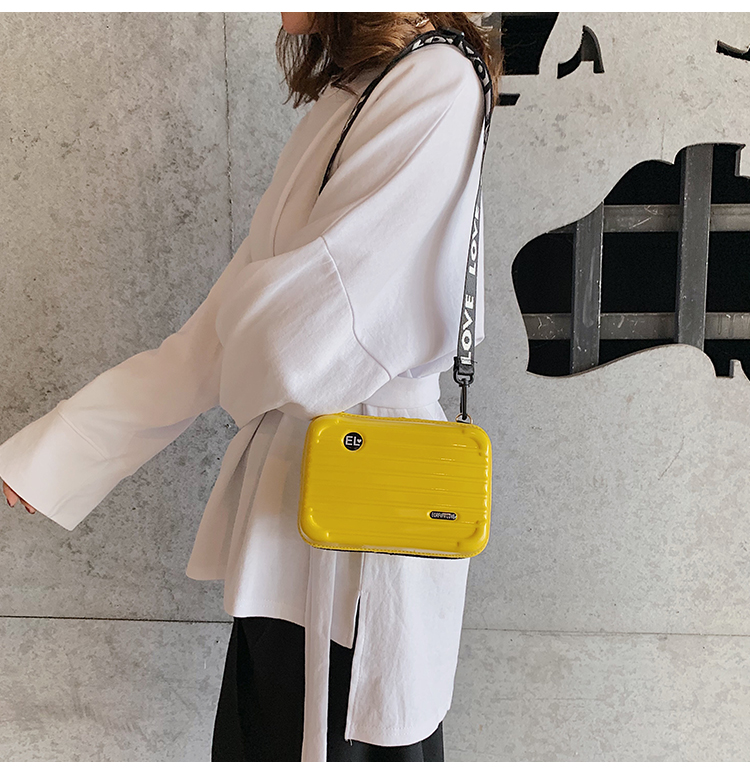 Fashion Yellow Messenger Bag With Zipper,Handbags