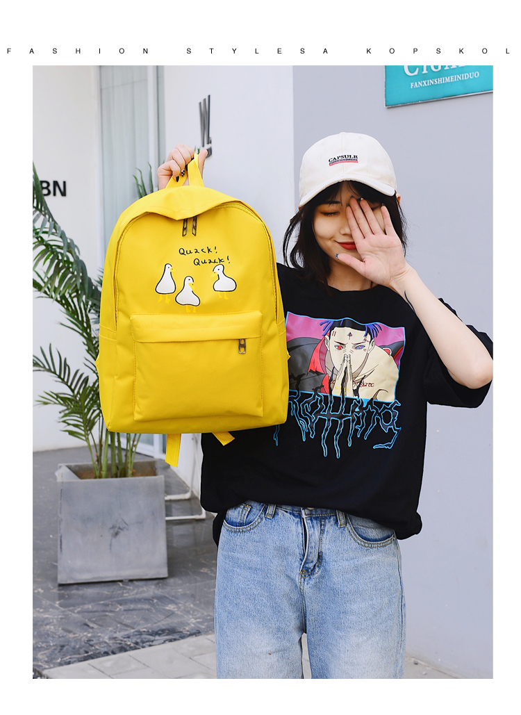 Fashion Yellow Backpack Four-piece Suit,Backpack