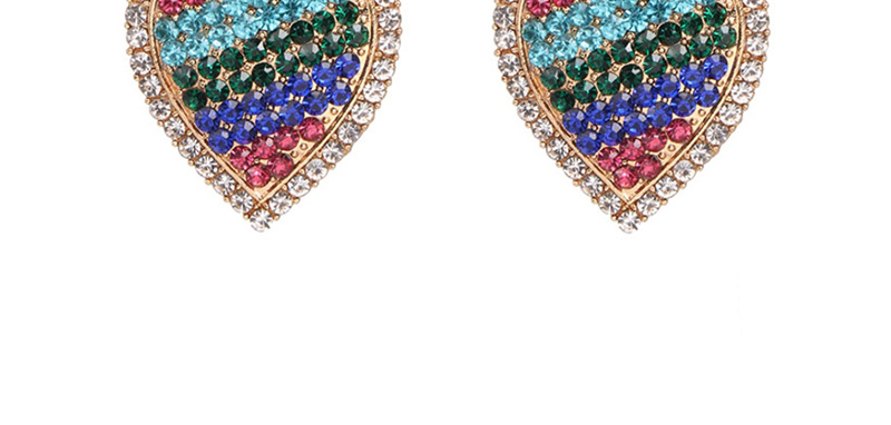 Fashion Color Fringed Full Diamond Love Earrings,Drop Earrings