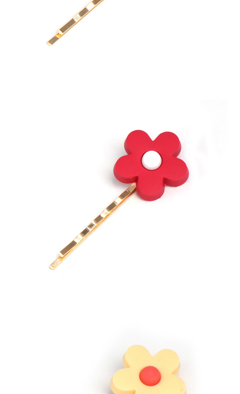 Fashion Red Small Flower Hair Clip,Hairpins