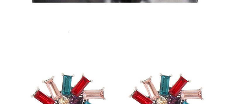 Fashion Color Flower And Diamond Earrings,Stud Earrings