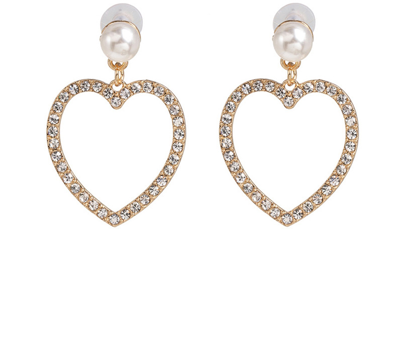 Fashion White Love Diamond Earrings,Drop Earrings