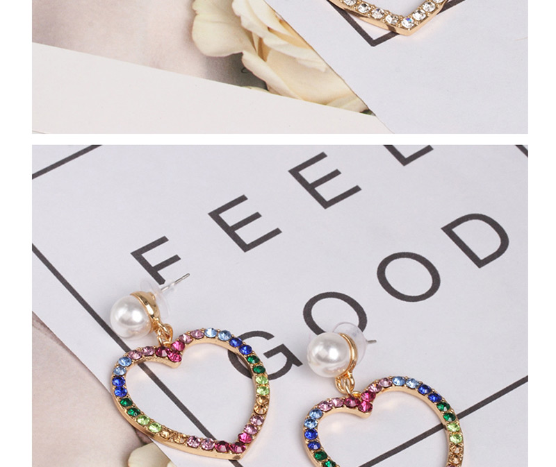 Fashion White Love Diamond Earrings,Drop Earrings
